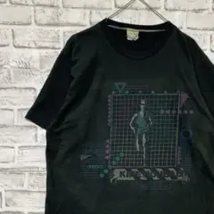 カナダ製90sヴィンテージTシャツ！シングルステッチ　ブラック半袖古着　M30