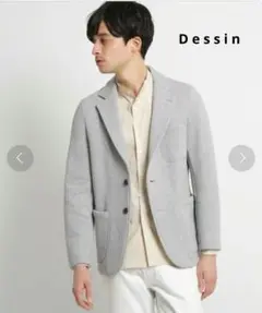 新品未使用 Dessin デッサン シングル つり裏毛 ジャケット スウェット