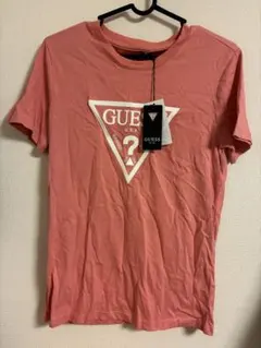 【新品】GUESS ゲス Tシャツ ピンク トライアングルロゴ XSのサムネイル