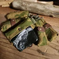 【一個】ロールポリ袋ケース ロシア軍軍幕リメイク