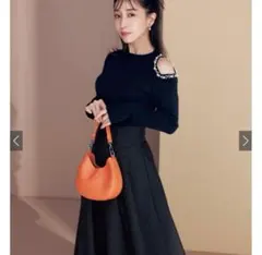 【田中みな実】グレイル　ショルダーオープンパールニットトップ[dr636]B