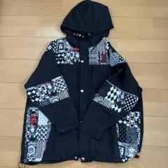 ScoLarパッチワーク柄 フード付きジャケット ブラックのサムネイル