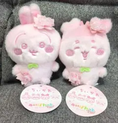 ちいかわ ぬいぱれっとさくらいろ②　マスコット　うさぎ　カニちゃん　2点