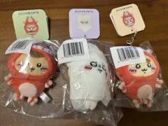 たこイカくじ　マスコット　３点セット　モモンガ、くりまんじゅう、シーサー