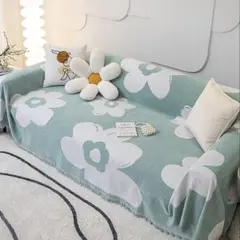 新品 ソファカバー 北欧 花柄 シェニール 洗える 滑り止め 180×230のサムネイル