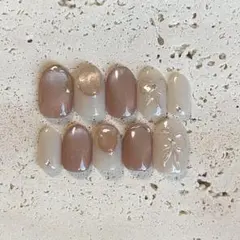 現品販売　オーダー　ネイルチップ　春　いちごミルク