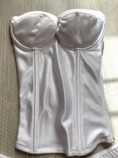 美品　ホワイト コルセットスタイル ブライダルインナー セット