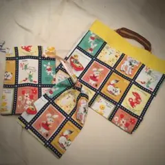 レッスンバック シューズ ケース 3点セット 女の子 入学 入園 ハンドメイド