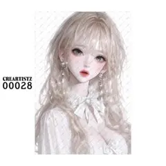 00028 ガール ペーパー/ステッカー 4枚 CREARTISTZ