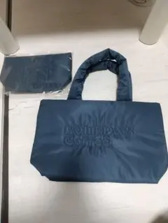 コメダ珈琲ネイビートートバッグ ポーチ付き