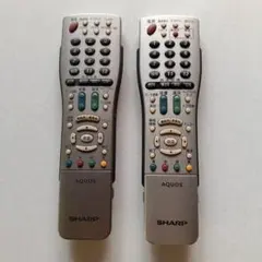 SHARP AQUOS テレビ用リモコン 2個セット動作未確認のサムネイル