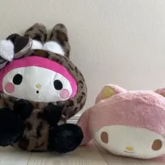 マイメロディ ヒョウ柄ぬいぐるみ ネコマイメロ約30cm