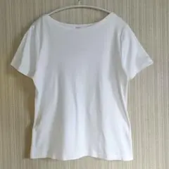 Talbots無地半袖ボートネックTシャツホワイトレディース シンプル サイズPのサムネイル