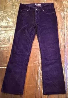OLDNAVY★パープル ストレッチベロア、コーデュロイ　ストレートパンツ