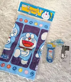 サンリオ　ネームタグトラック　ドラえもん タオル ハンカチ 入園　入学