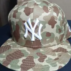 ニューエラ 59FIFTY Linen Chambray ハンターカモ 極美品