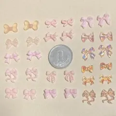 ネイルパーツ　ピンクリボン