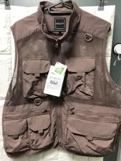 再入荷　ワークマンユーティリティメッシュベストオールドローズ　着るカバンのサムネイル