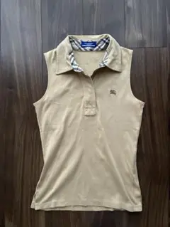 BURBERRY ノースリーブポロシャツ 38 Burberry ノースリーブポロシャツ 38サイズ ブラック - メルカリ