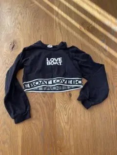 LOVE BOAT クロップドトレーナー ブラック