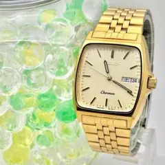 【美品/新品電池】 SEIKO クロノス メンズ 腕時計 デイデイト ゴールド