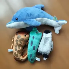 セット】むろと廃校水族館 ブリ サバ ぬいぐるみくじ ハッピーマリン