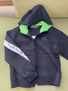 TOMMY HILFIGER フード付きジャケット M 黒/緑