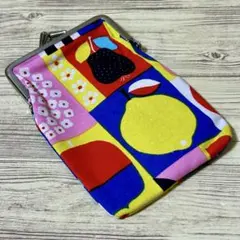 新品未使用☆marimekko マリメッコ がまぐちポーチ 縦長 ランツ