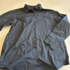 【着回し万能】GU 襟付きブラウス ブラック（レディースM）