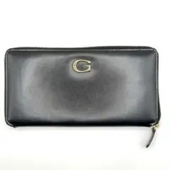 希少 レア　オールド グッチ ヴィンテージ Gロゴ 長財布 ファスナー美品