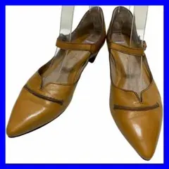 ★美品★ ラボキゴシワークス (22.5) パンプス ストラップ 本革 レザー