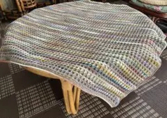 ワッフル編み マルチカバー ブランケット ハンドメイド♪