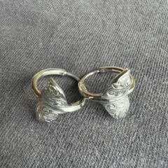 ホエールテール　サージカルステンレスフープピアス