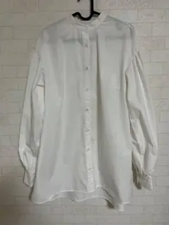 MURUA スタンドカラー長袖シャツ ホワイト