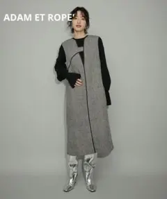 アダムエロペ WEB限定 2WAYツイードジャンパースカート ワンピース