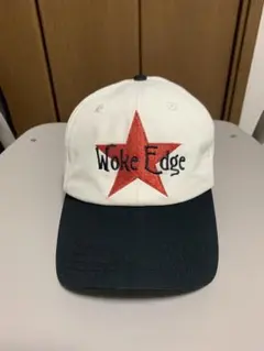 Woke Edge 刺繍ロゴ キャップ ホワイト ブラックのサムネイル