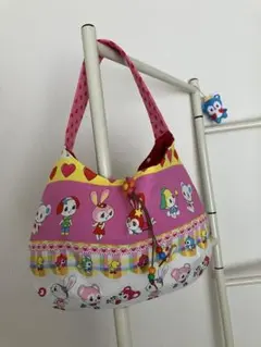 ハニーチューン 小さめワンショルバッグ　昭和レトロ　ハンドメイド