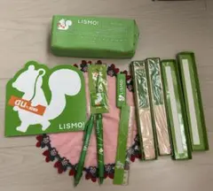 LISMO 扇子　ペンポーチ　ボールペン　シャーペン　マウスパッド　平成レトロ