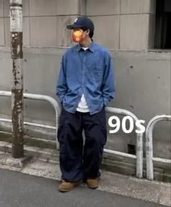 90s U.P renoma デニム ビッグシルエット　長袖シャツ　レノマのサムネイル