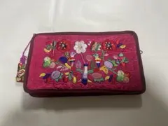 韓国伝統雑貨　刺繍入りミニポーチ