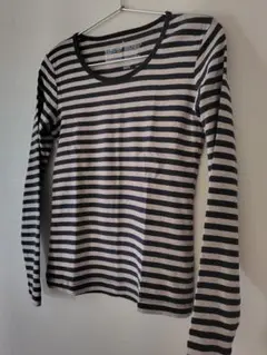 無印良品 ストライプ柄 長袖Ｔシャツ Sサイズ 丸首 Uネック MUJI