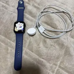 Apple Watch Series 6 ブラック チタニウム ネイビーバンド