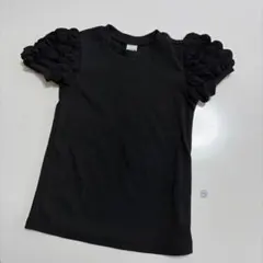 SHEIN ブラック フリル袖 Tシャツ 2-3Yのサムネイル
