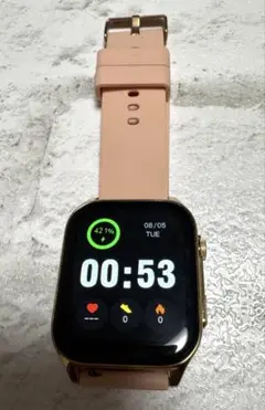 【送料込】スマートウォッチ 1.96インチ ピンク（替ベルトあり）