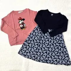 ユニクロ ディズニー ミニ セーター エピスデザイン 花柄 ワンピース セット