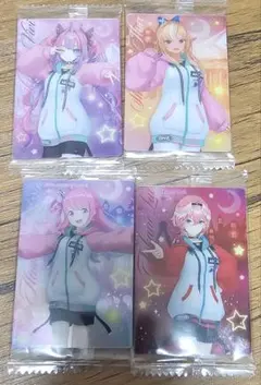 ホロライブウエハースvol.5　4枚セット(ヴィヴィ、フレア、ルーナ、ルイ)