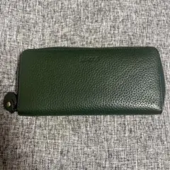 ダークグリーン レザー 長財布
