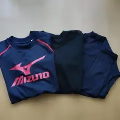 MIZUNO ZETT 半袖&長袖アンダーシャツ 3枚セット 130 140