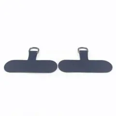 スマホ タグパッチ スマホ ストスマホ ストラップ 2枚パッチ ブラック