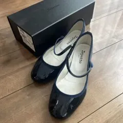 Repetto ネイビーワンストラップ　エナメルシューズ38